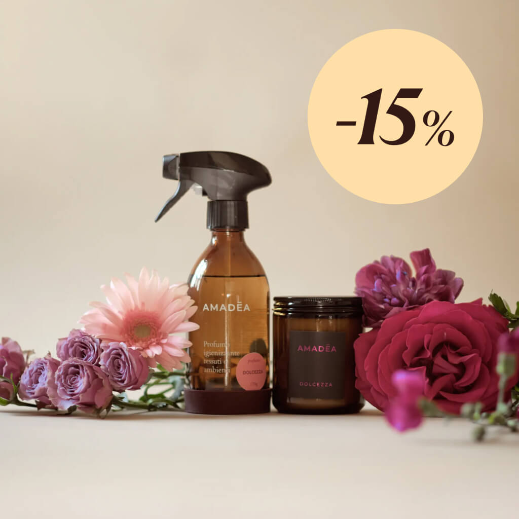 Kit Candela "Dolcezza" + Profumo igienizzante 300ml