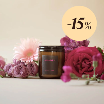 Candela "Dolcezza" - profumata e mangiaodori
