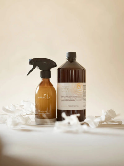 Kit Detergente multisuperficie "Cotone di Camelia" 300ml + 1 Litro AMADĒA HOME