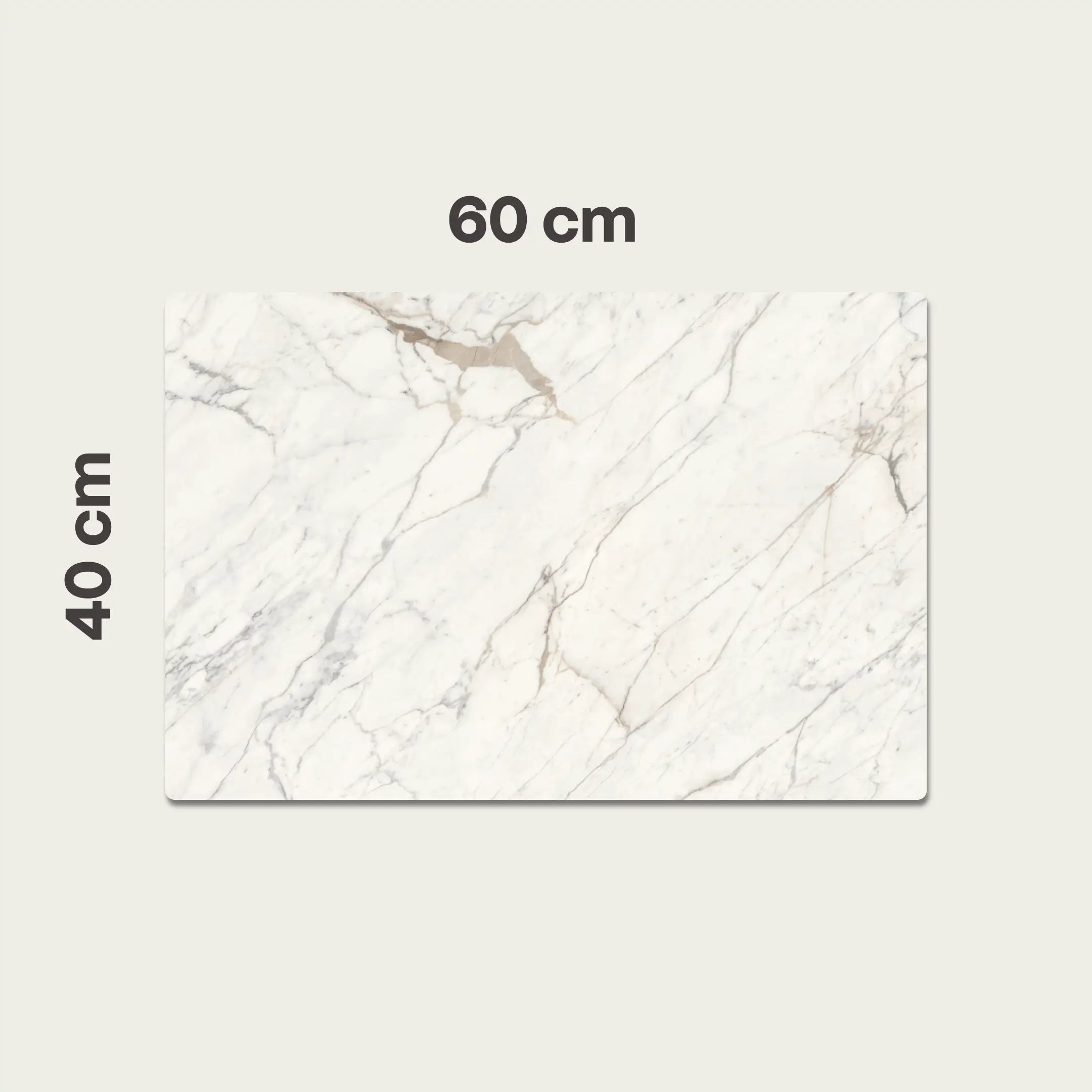 Tagliere Golden White Satin - Opaco - 40x60cm