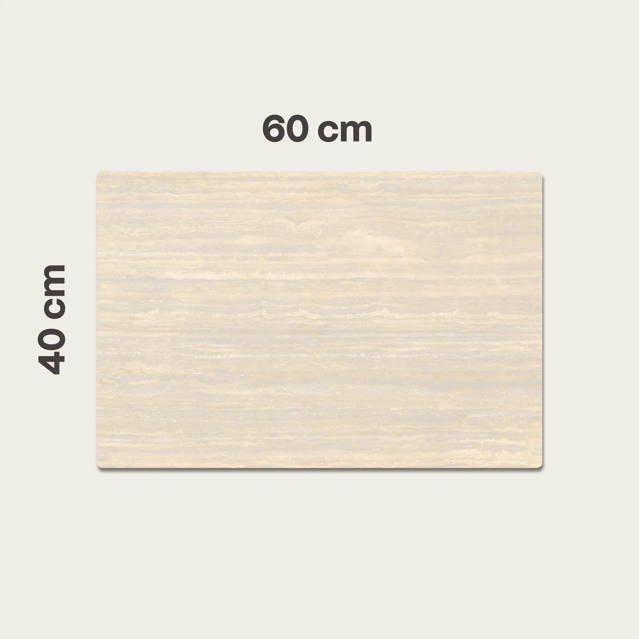 Tagliere Travertino Classico Satin - Crema/Opaco - 40x60cm
