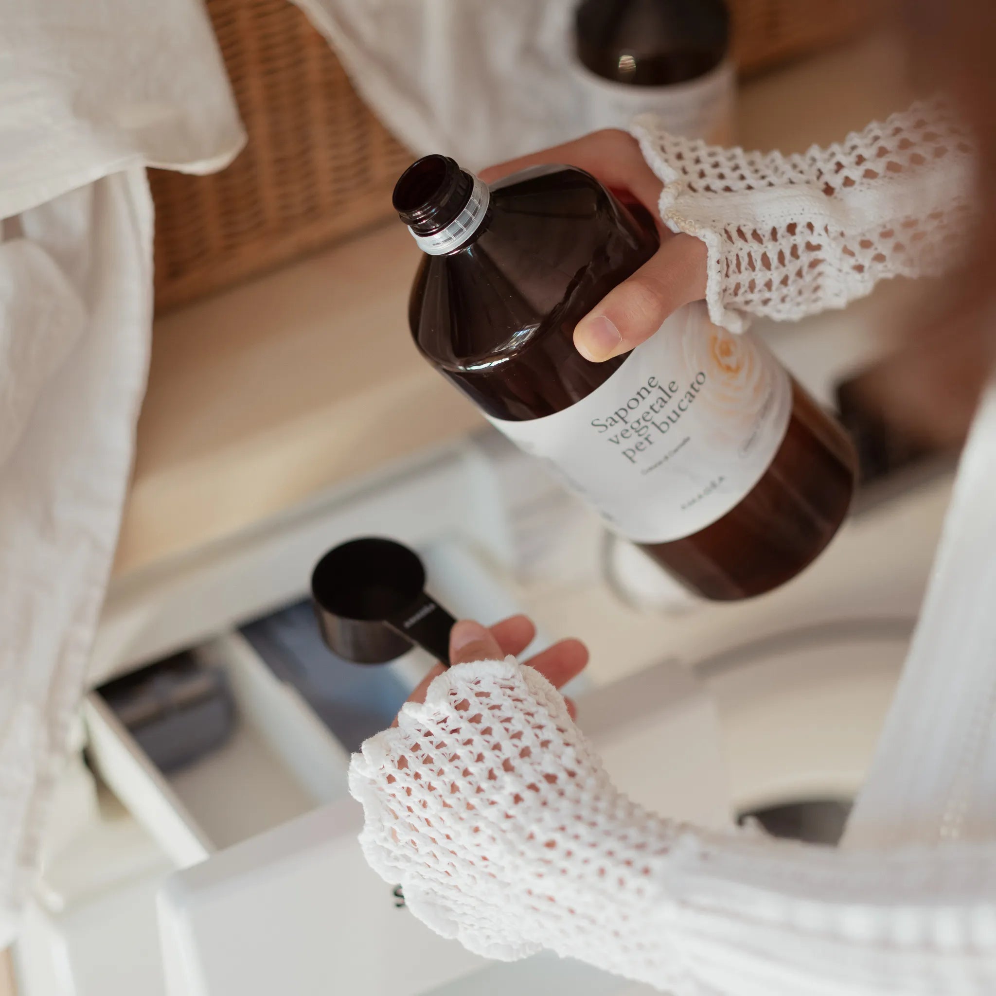 Sapone Vegetale per Bucato Cotone di Camelia con dosatore