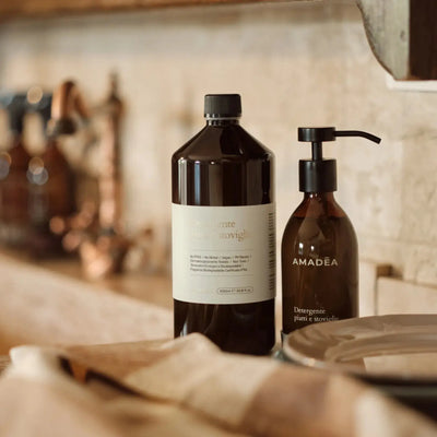Kit Detergente piatti e stoviglie 300ml + 1 Litro AMADĒA HOME