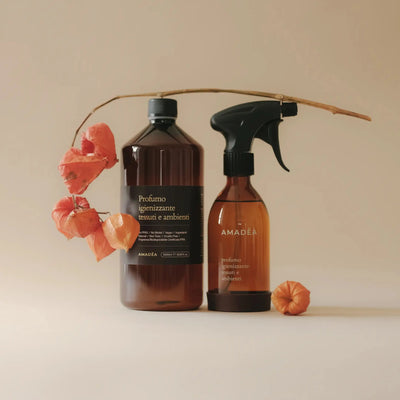 Kit Profumo "Classic" igienizzante tessuti e ambienti 300ml + 1 Litro AMADĒA HOME