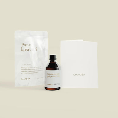 Kit Vetri: Panno + Sapone Neutro AMADĒA HOME