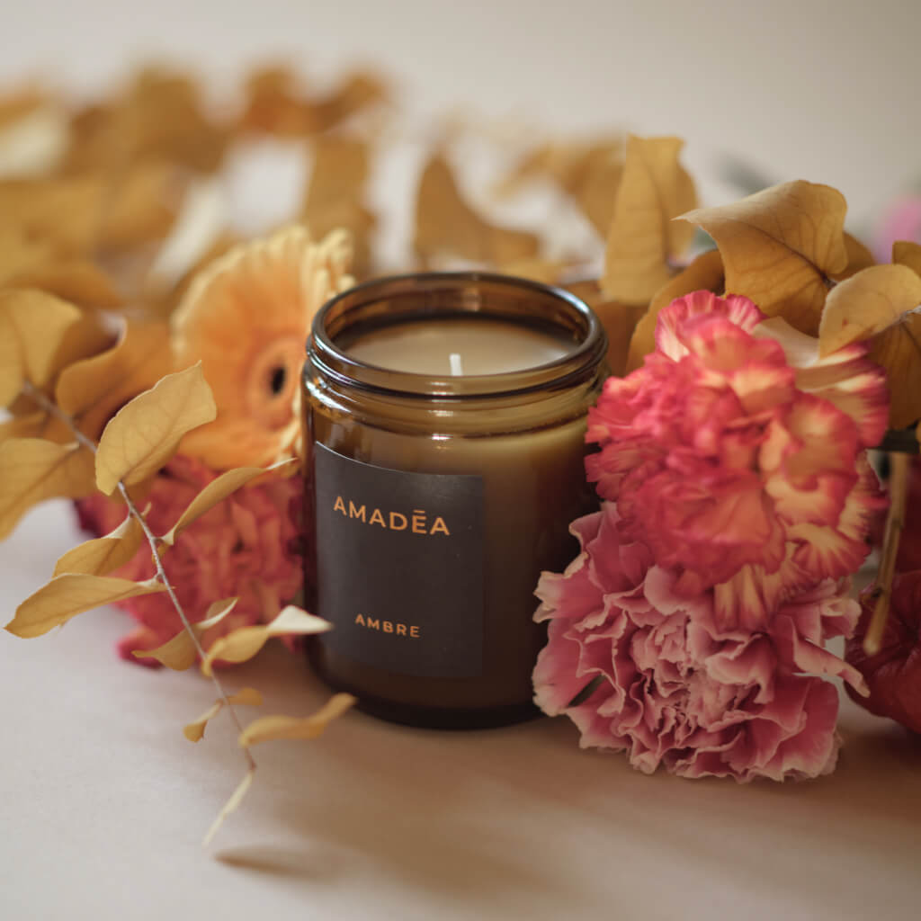 Candela "Ambrè" - profumata e mangiaodori