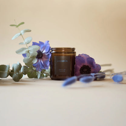 Candela "Baci di Talco" - profumata e mangiaodori